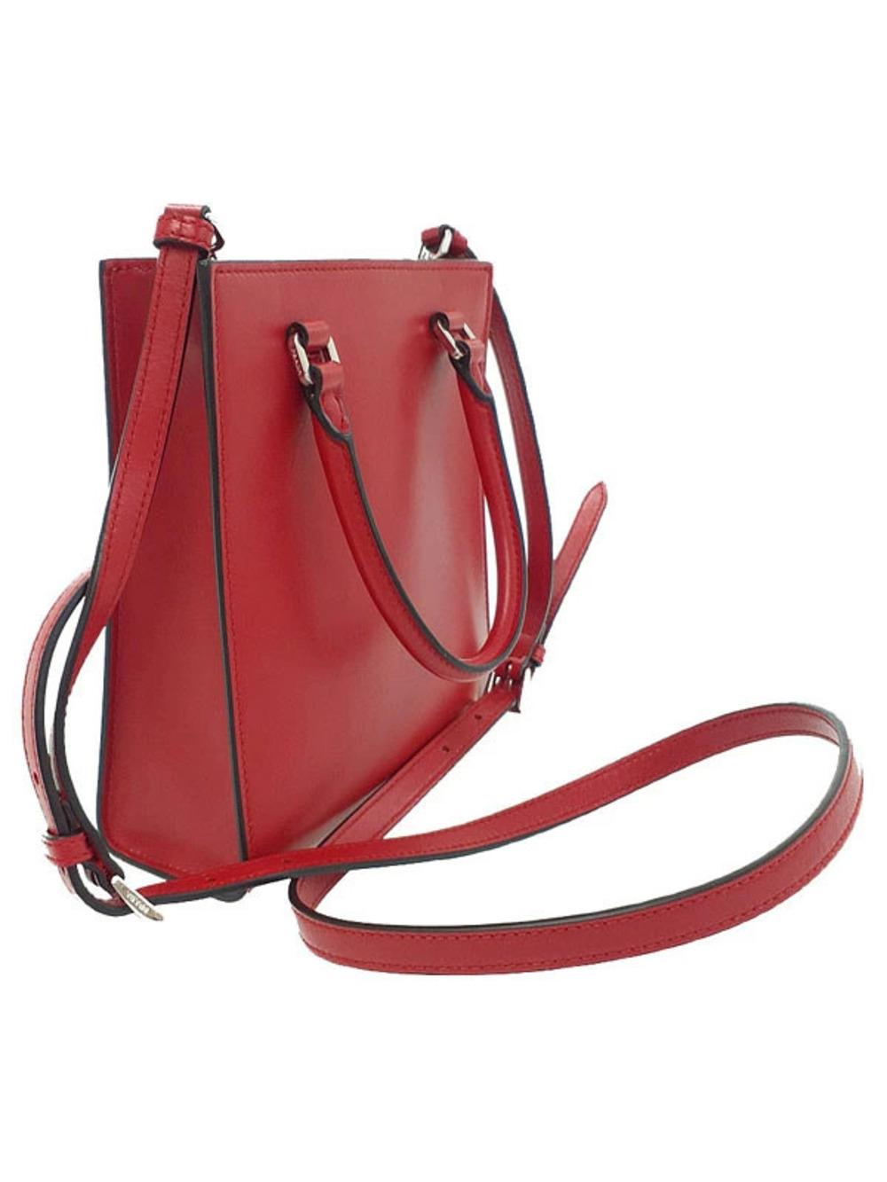 Prada embossed Red Tote Spazzolato Leather
